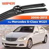 For Mercedes-Benz S-Class W221 2006-2013 2007 2008 2009 Wiper Front Wiper Blades Windshield Windscreen Window Brush 27"+27"