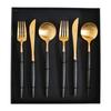 Cutipol GOA Dinner Set Dinner 2 2 In Presentation Box X 6-piece (2 Knives, Forks, Spoons) (black Gold)