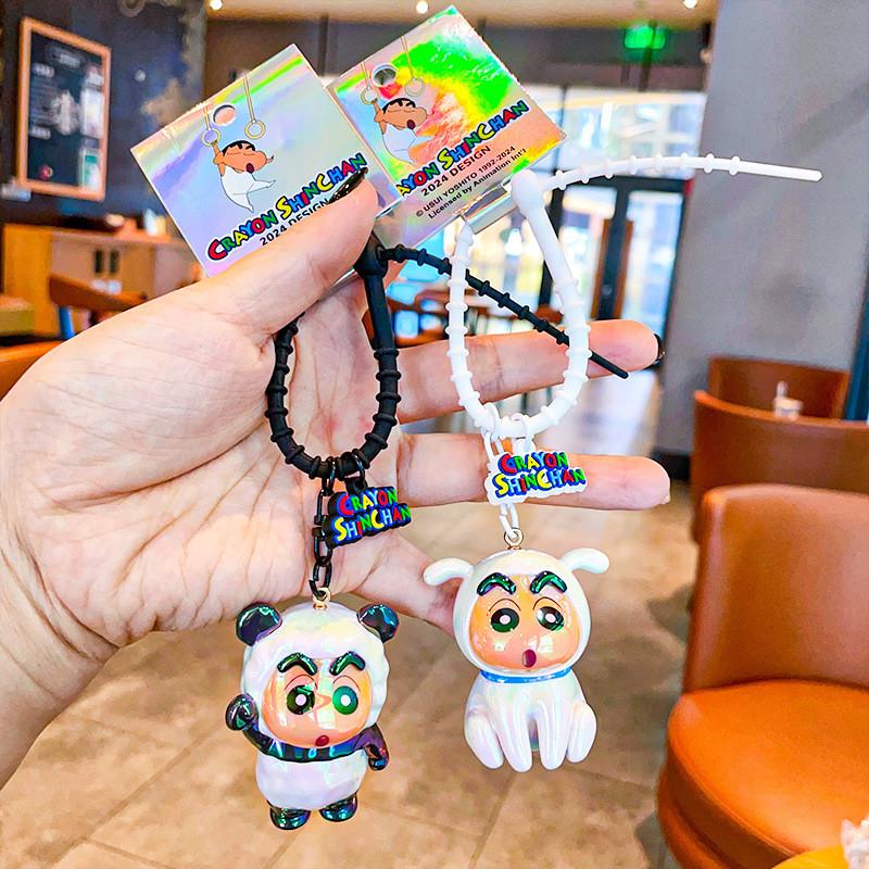Adorable Crayon Shin-chan Pvc Alloy Keychain Cute Cartoon Pendant For Gifts And Accessories