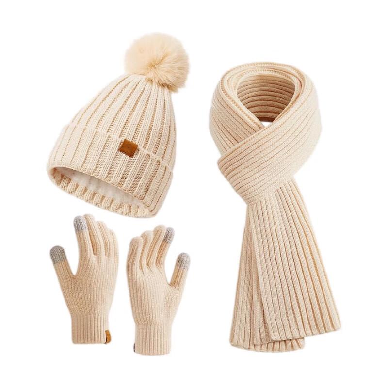 Autumn/Winter Knitted Hat, Scarf & Gloves Set