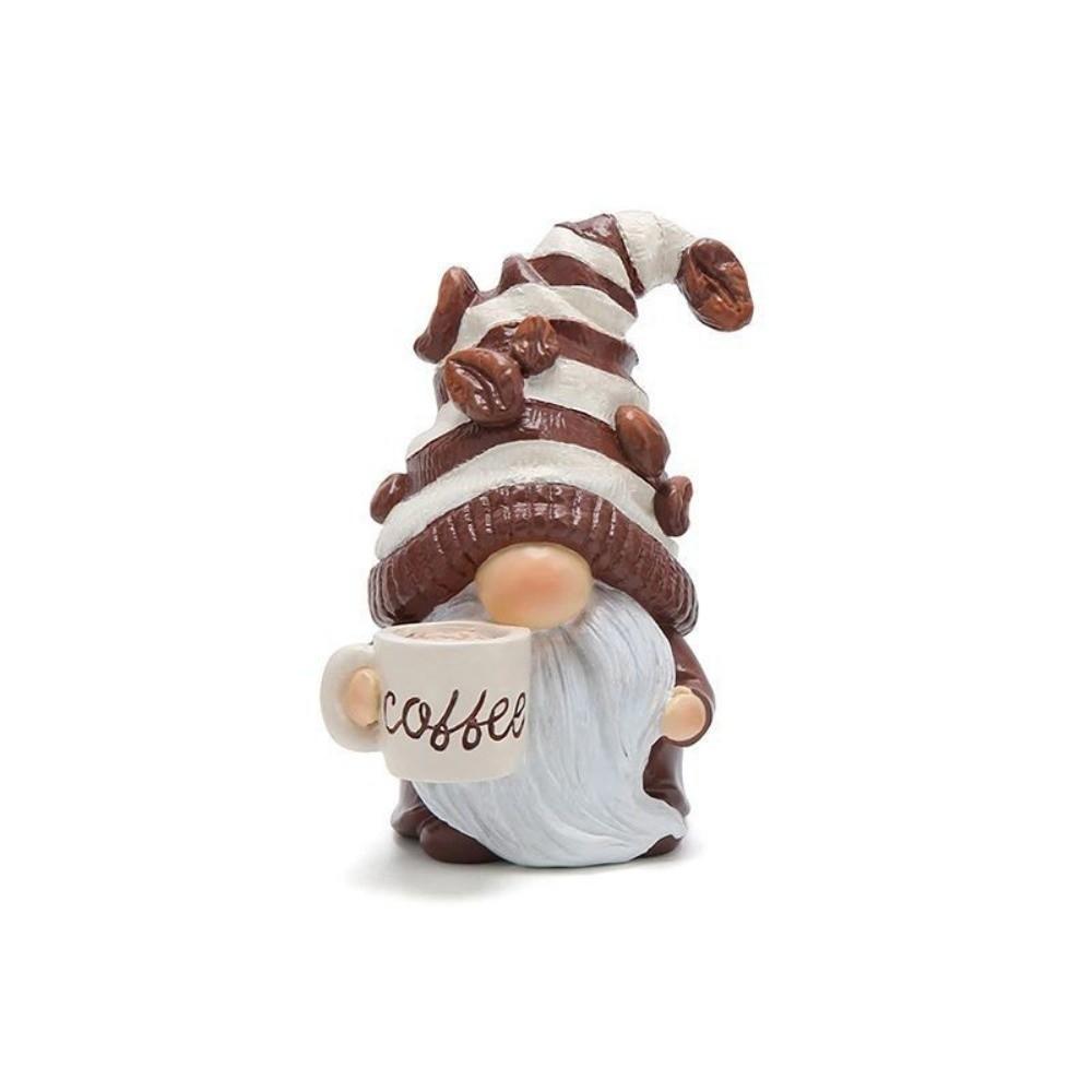 Coffee Theme Coffee Gnome Resin Dwarf Figurine Gifts Coffee Mini Desktop Decor