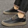 Fashion Shoes for Men High-quality Four-season Light Luxury Board Shoe Outdoor Men's Black Casual Leather Shoe Sneaker Zapatillas Hombre