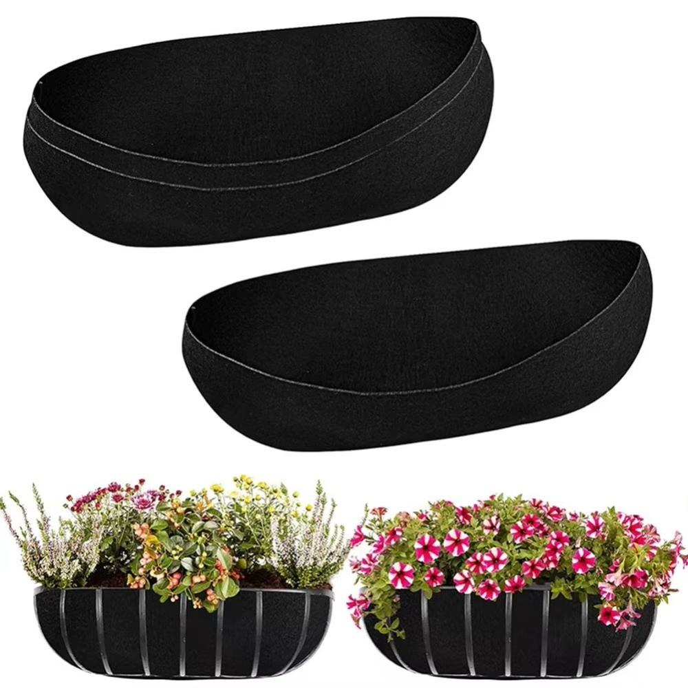 3Pcs Water-Retentive Felt Plant Pot Liners Root-Friendly Hanging Basket Liners Garden Planters