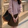 Long Sleeve Women's Sweater Autumn Winter Casual Soft Knit Inner Base Loose Cropped Knit Pullovers