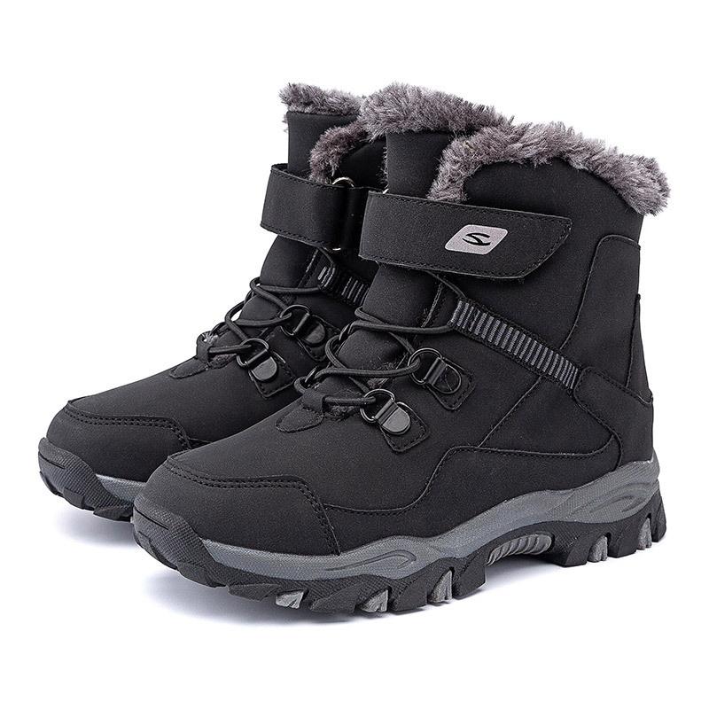 High Quality Boys Girl Winter Snow Boots Platform Warm Cotton Shoes Leather Autumn Waterproof Kids Footwear Child Sneaker