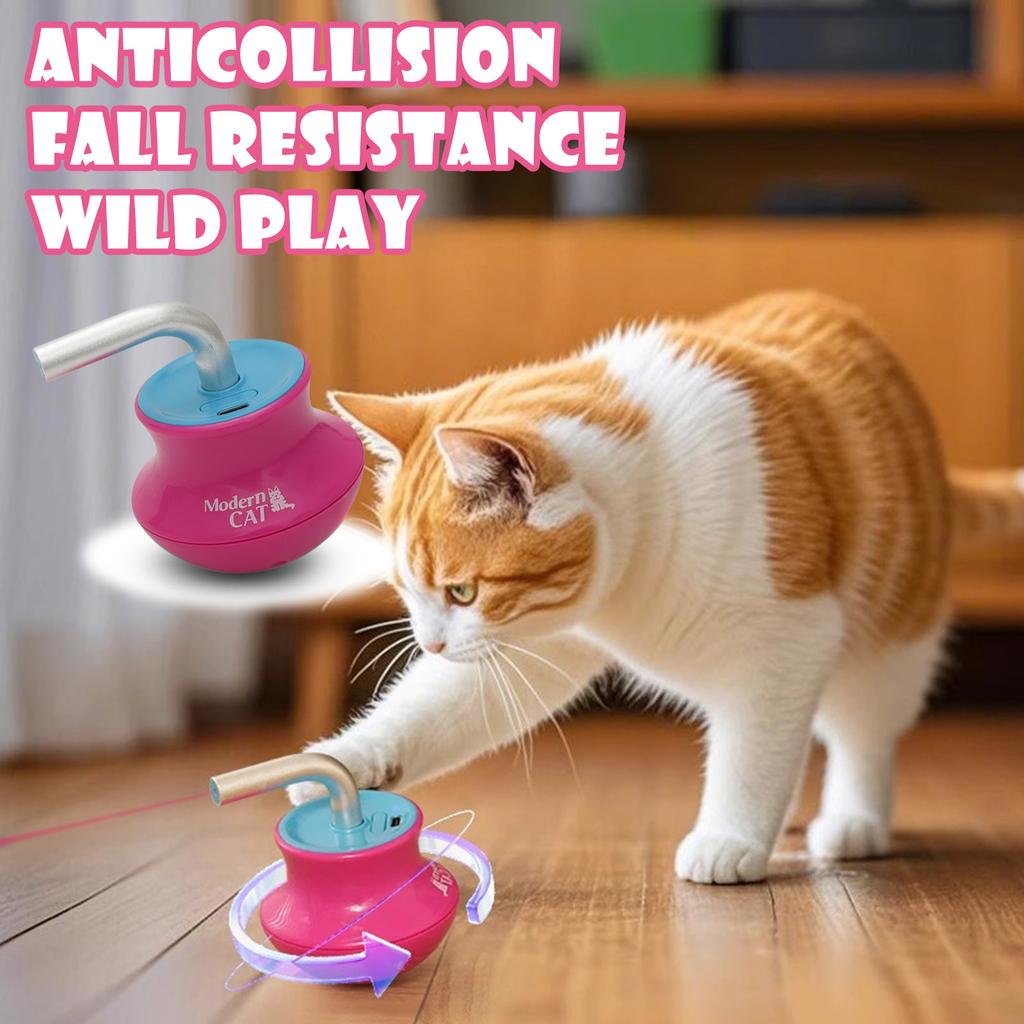 Automatisches Katzen-Spielzeug-Tumbler - Selbstunterhaltendes Elektrisches Interaktives Spielzeug für Katzen zum Energieabbau & gegen Langeweile