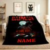 Custom Name Batman Mask Flannel Blanket Throw Blanket Soft Warm Sofa Bed home Decor Unique Gift