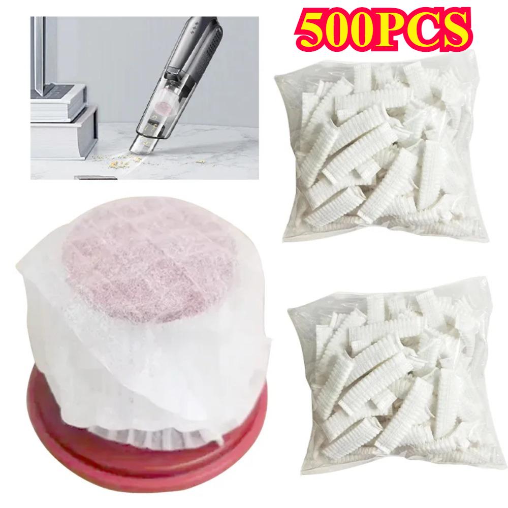 100-500Pcs Disposable Home Vacuum Cleaner Filter Mesh Durable Mesh Net Dust Collection Filter Cover Accessories For Vacuum Cleaner