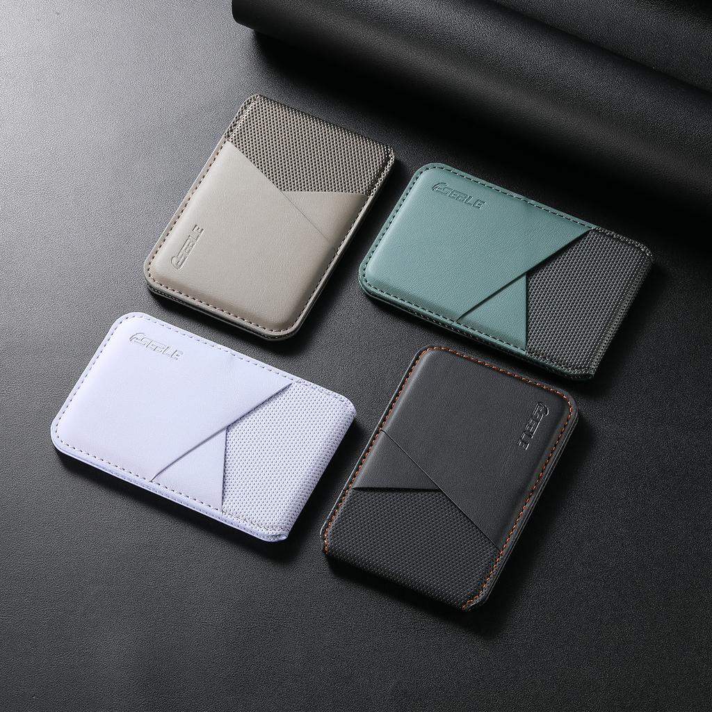 Luxe Zakelijk Lederen Portemonnee Kaarthouder Tas Voor iPhone & Samsung Galaxy MagSafe Accessoires Met Slank Geometrisch Ontwerp Cadeau