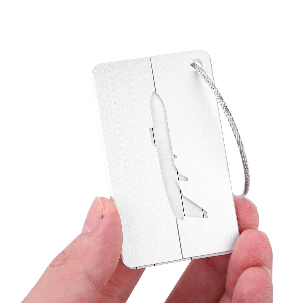 

5 шт. Алюминиевый сплав Дорожный багаж Чемодан Бирка Идентификационная карточка Этикетка (Серебряный)