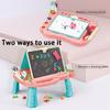Table Art Easel for Kids Double Sided Foldable Tabletop Drawing Easels Chalkboard Desk with Graffiti Board Game Accessories