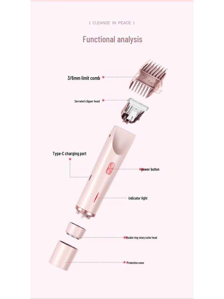 Dual-Head Electric Hair Remover & Trimmer for Women