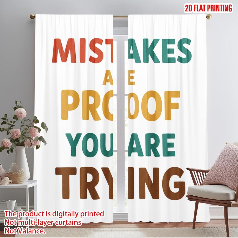 

2pcs 2D flat printing Drapes Mistakes Proof You Trying Polyester Fabric Without Electricity Birthday Party Perfect for Parties 52.50×116.00 CM 2pcs