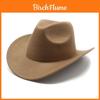 Westlicher Cowboyhut Schwarzer Wollfilz Fedora Für Männer und Frauen Sonnenschutz