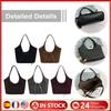 Women Suede Shoulder Bag Magnetic Closure Tote Bag with Interior Pocket Handbag Large for Commute Travel