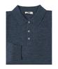DAKS SHIRTS 100% Wool Collared Knit Regular Fit Blue_Dlw3Swtl450B1
