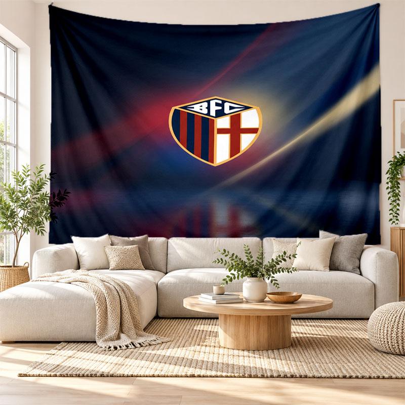 Bologna FC Wall Tapestry, Soft Fabric Wall Hanging, Decorative Backdrop For Bedroom Home Wall Art