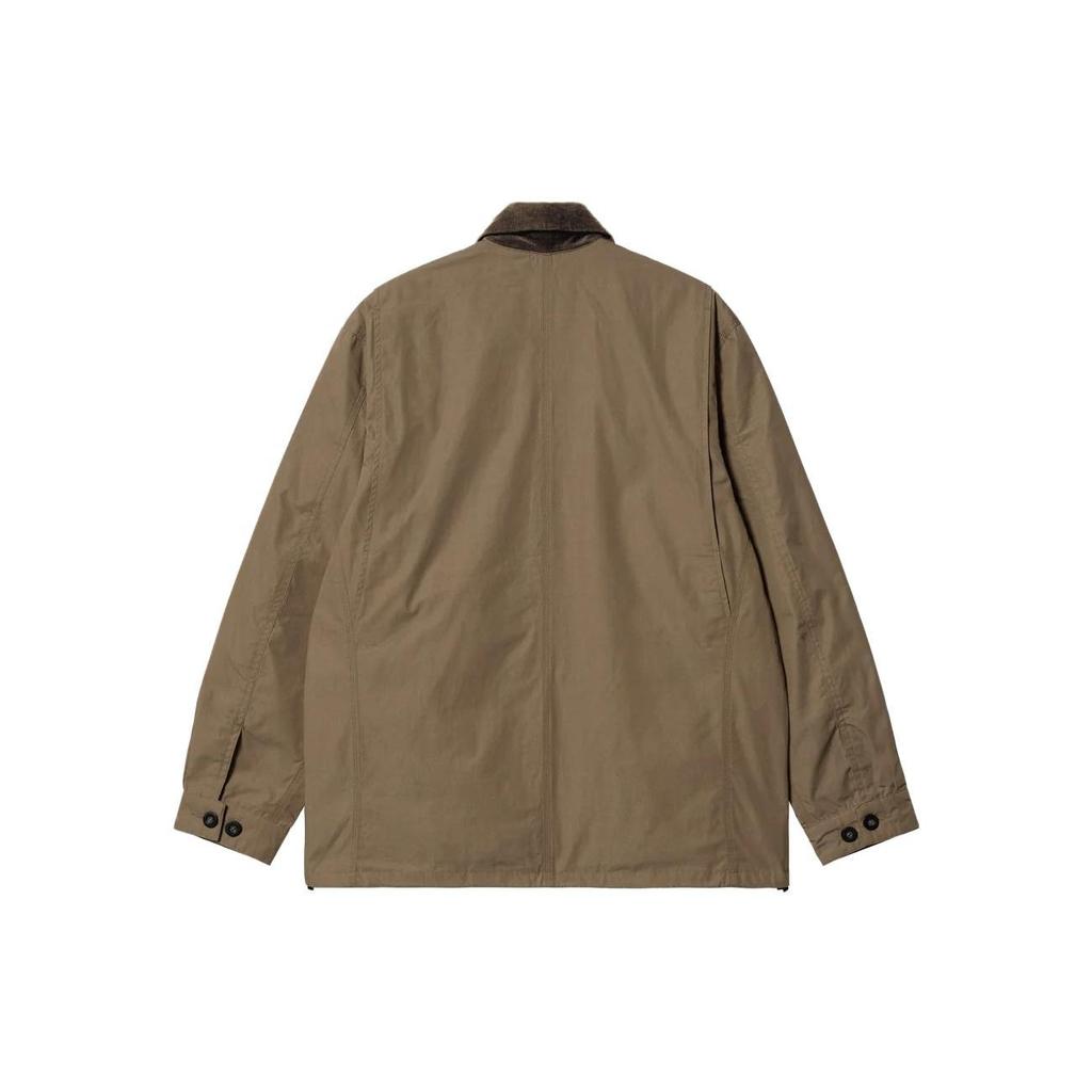 Carhartt WIP Einfarbiges Logo-Patch Cordkragen Jacke Herrenjacken I031355-1DD-XX