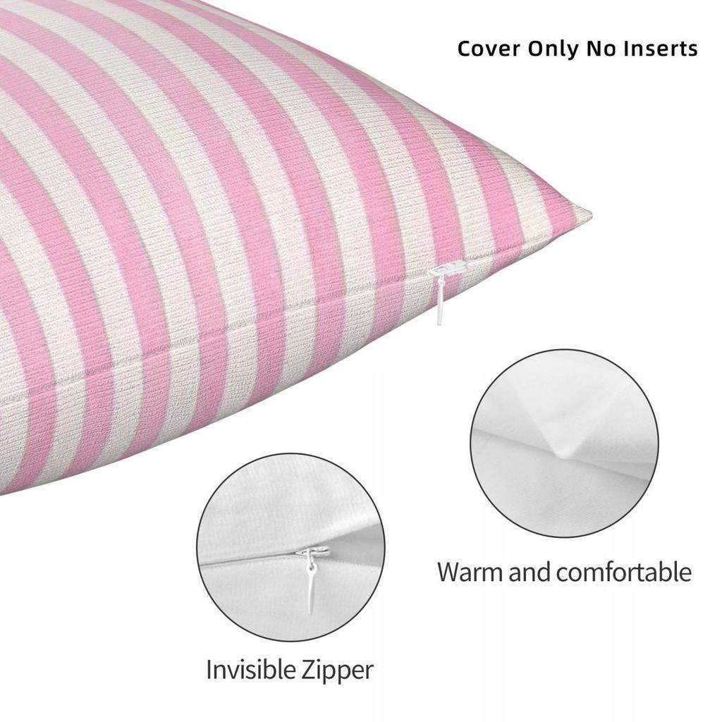 Pale Pink White Stripes Pillowcase Polyester Cushion Comfort Throw Pillow Sofa Cushions Used for Home Bedroom Living Room