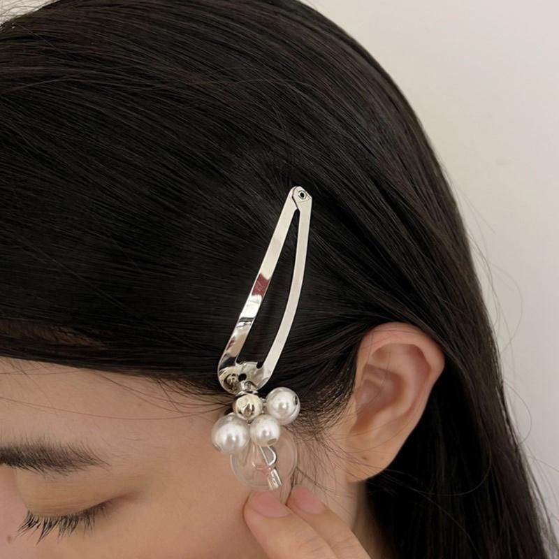 Fashionable Hair Fixation Accessory Beautiful Pearls Hair Clip Accessory Unique Hair Pin Barrettes for Parties Dates