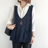 Knitted Vest Women's V-neck Hollow Thin Sweater Solid Color Casual Knitted Pullover Sleeveless Top Large Pocket Design Loose Casual Autumn