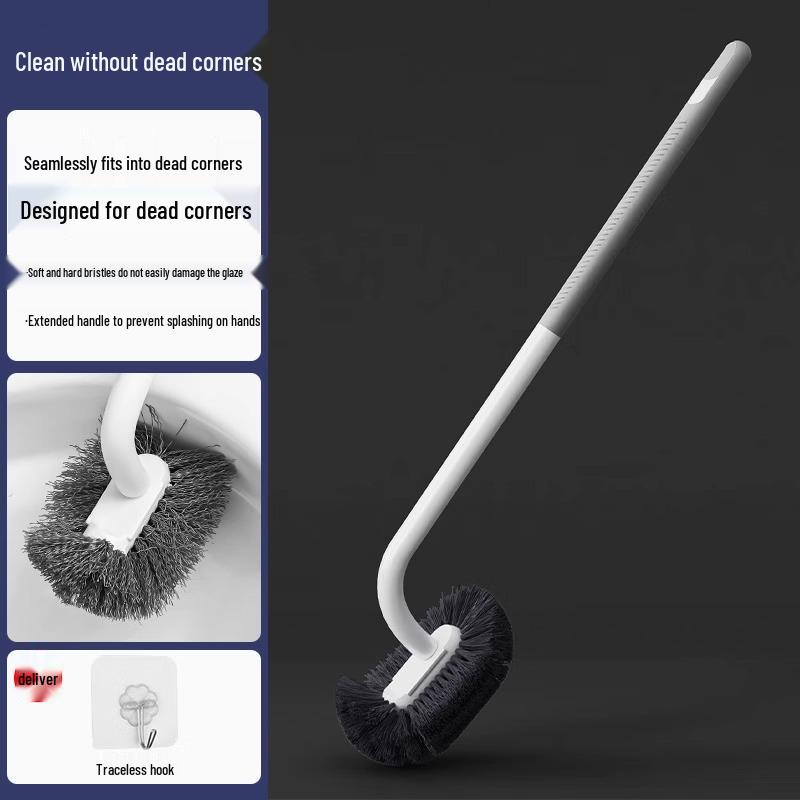 Back-to-School Dorm Squat Toilet Cleaning Brush - Household Bathroom Tool for Dead Corners