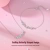 Tichia S925 Sterling Silver Butterfly Bracelet: Elegant, Versatile, and Sparkling Hand Jewelry for Women