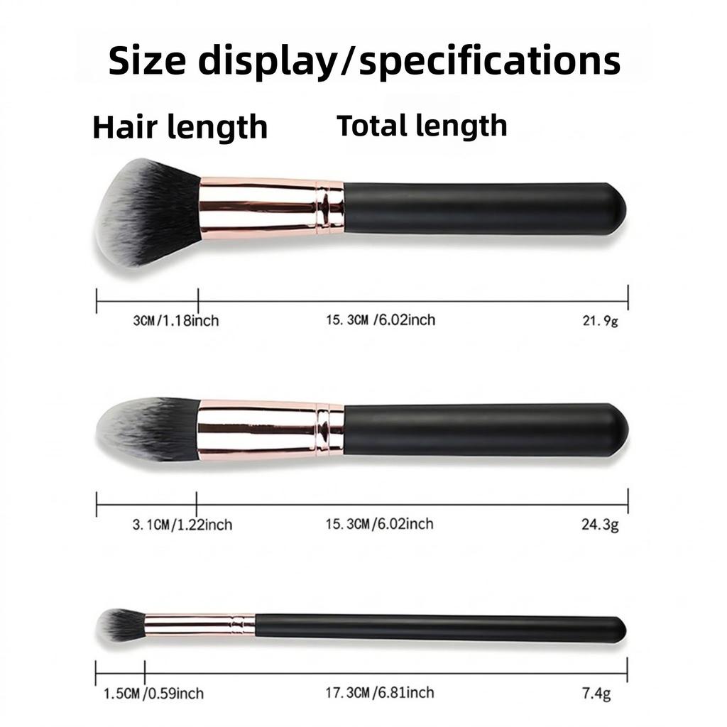 16 Makeup Brushes Set, Full Set of Makeup Artist-specific Wooden Handle Fiber Hair Professional Makeup Blush Foundation Brush