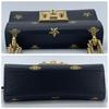 GUCCI Bee & Star Shoulder Bag Crossbody Chain Strap Gold Hardware Leather 432182 Padlock Black Women's