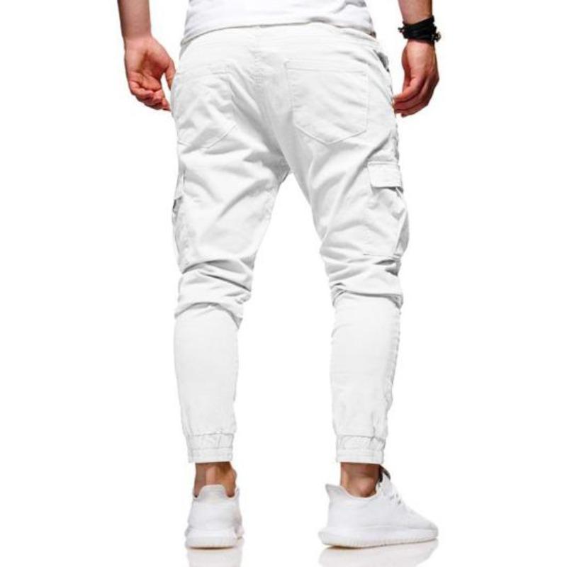 Pantalones Cargo Gruesos para Hombre Cintura con Cordón Cálidos Pantalones Jogger Otoño Invierno Pantalones Casuales con Múltiples Bolsillos para Viaje Trabajo Uso Diario
