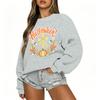 Women's Casual Long Sleeve Christmas Print Round Neck Top for Holiday Festive Wear