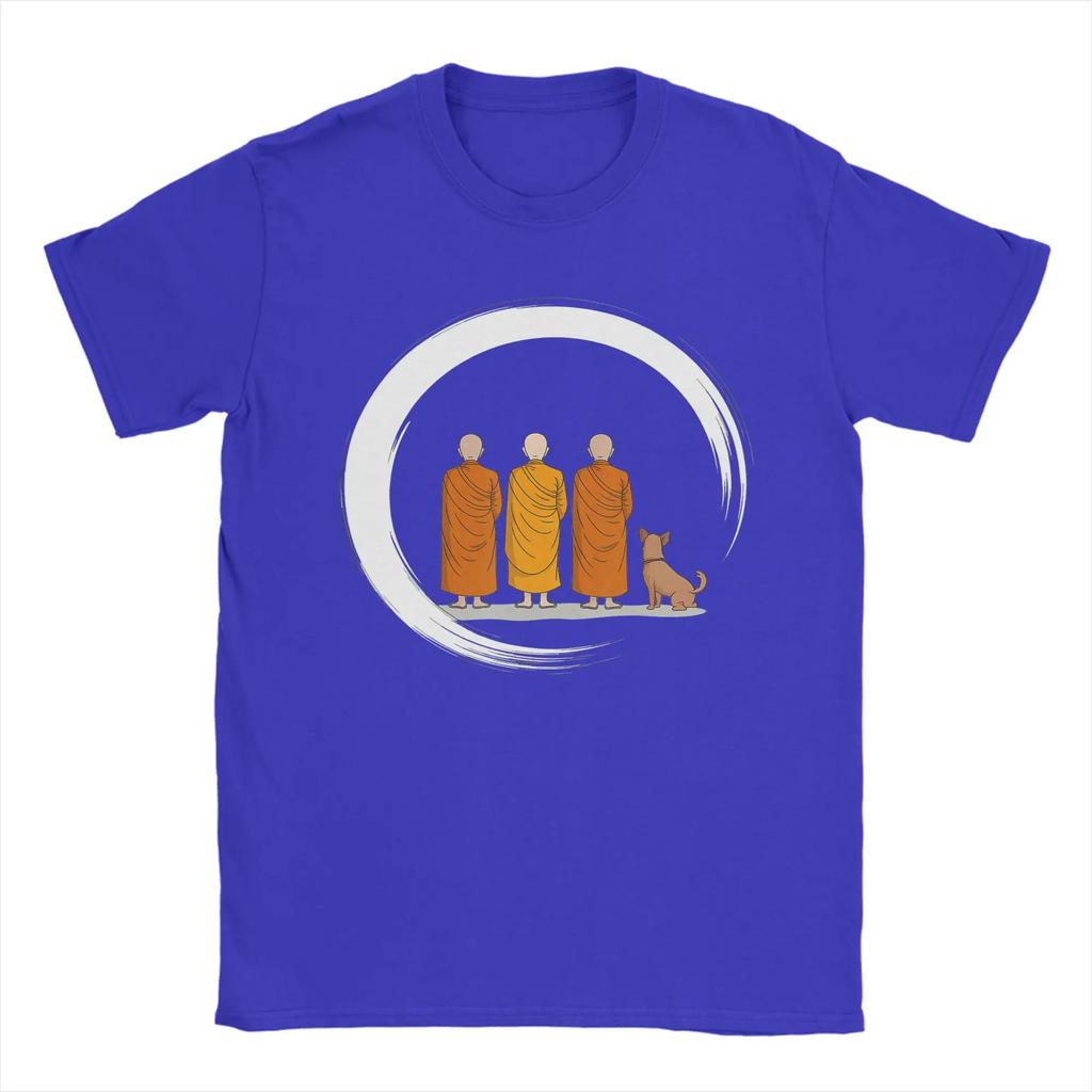 Unisexs Tshirts Peace Walking Monks Minimalist Zen Art Fashion Pure Cotton Tees Short Sleeve T Shirts Crewneck Tops Party