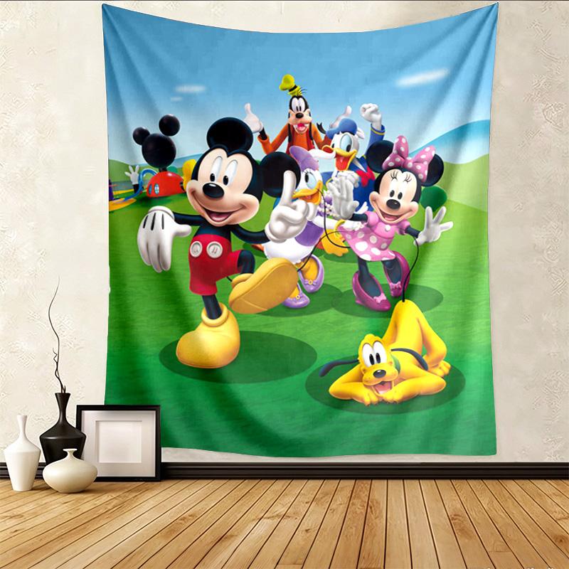 Disney CharactersPattern Tapestry Wall Hanging Boho Aesthetic Wall Blanket For Bedroom Living Room Dorm Home Wall Decor.
