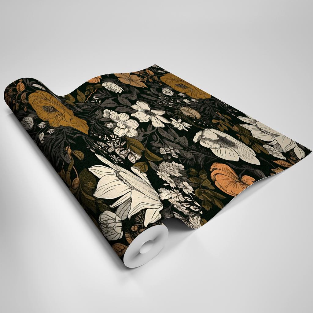 Self-adhesive Textured Wallpaper Wall Decoration for Living Room and Bedroom Plant Waterproof and Wear-resistant Wall Stickers