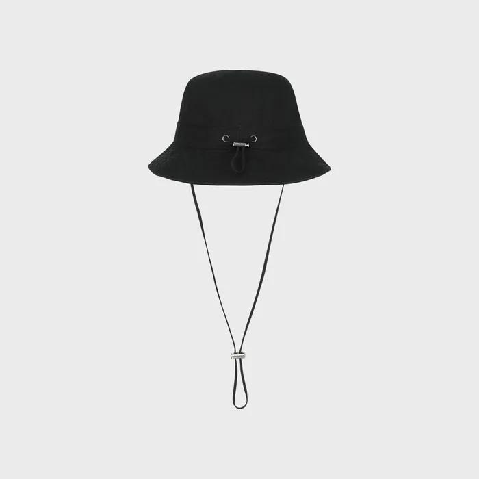 OV LOGO COTTON BUCKET HAT (BLACK)