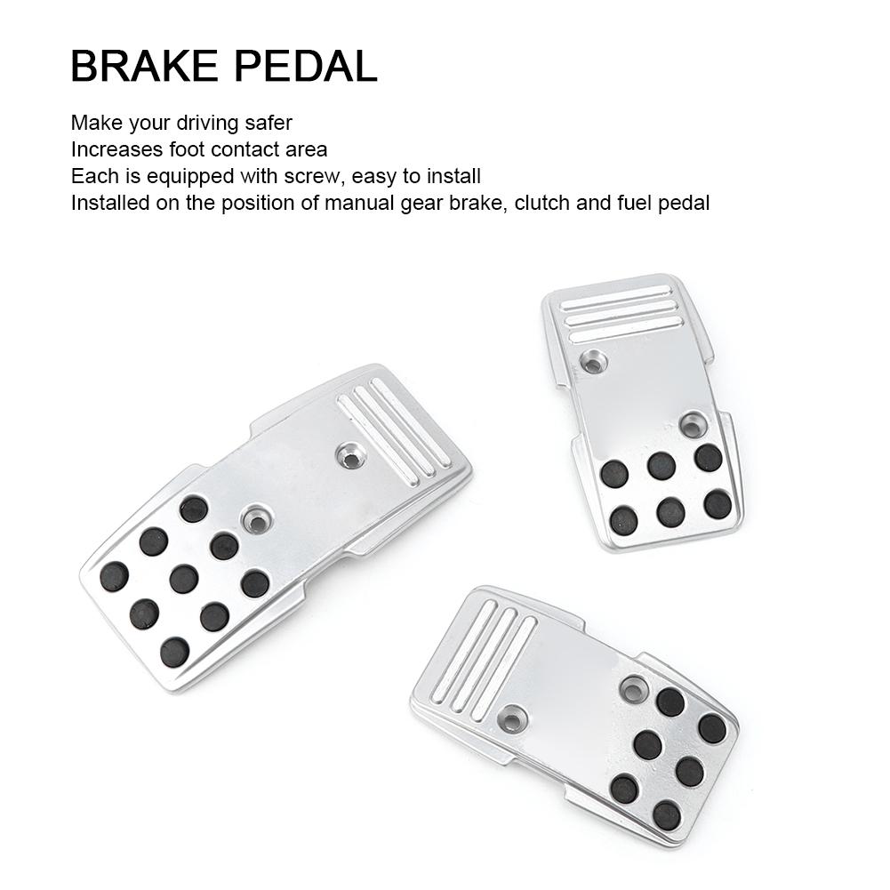 3Pcs R3000 Pedal Cover Set for Brake Clutch Accelerat Non Slip Manual Transmission Racing Sports Car