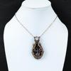 Charoite & Moonstone Gemstone Handmade Pure Copper Wire Wrap Amazing Jewelry Pendant