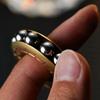 EDC Mechanical Beads Fidget Ring Push Slider Metal Mini Fun Stress Toys Tools