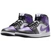 Jordan Air  1 Mid Comfortable Fashion Slip Resistant Durable Mid Top Retro Basketball Shoes Women Sneaker White Silver Purple HJ5911-105