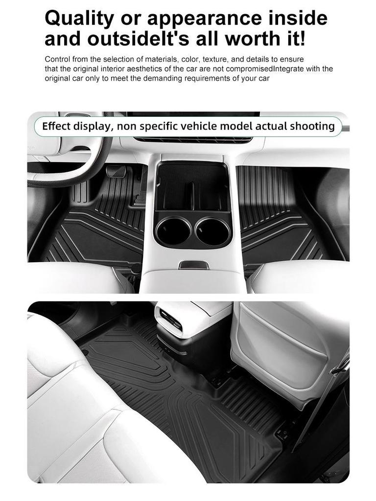 Eco-Friendly TPE Floor Mats for 22-24 Ford Transit - Dirt-Resistant and Custom-Fit.