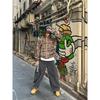 Unisex Retro Camouflage Hooded Cardigan Sweatshirt - Trendy Street Style Loose Fit Hoodie Jacket