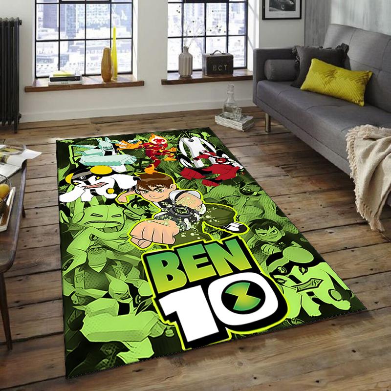 1pc Ben10 Design Area Rug - Non-Slip, Soft & Cozy Floor Mat for Living Room, Bedroom, Office - Indoor/Outdoor Decorative Carpet