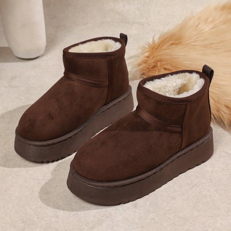 Plus-size Shoes, Thick-soled Snow Boots, New Women's Fleece and Thickened Boots, Cotton Boots