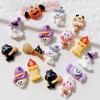 10Pcs New Mini Cute  Cartoon Halloween Collection Flat Back Resin Cabochons Scrapbooking Jewelry Craft Decoration Accessories