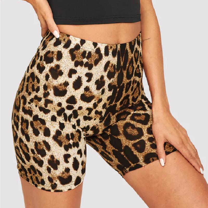 Mode Luipaardprint Dames Short Casual Slangenprint Fitness Short Voor Dame Dames Hoge Taille Casual Biker Short Femme