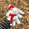 Soft Christmas Rabbit Pendant Cartoon Plush Doll Key Ring Bag Pendant Cartoon Plush Keychain  Boys