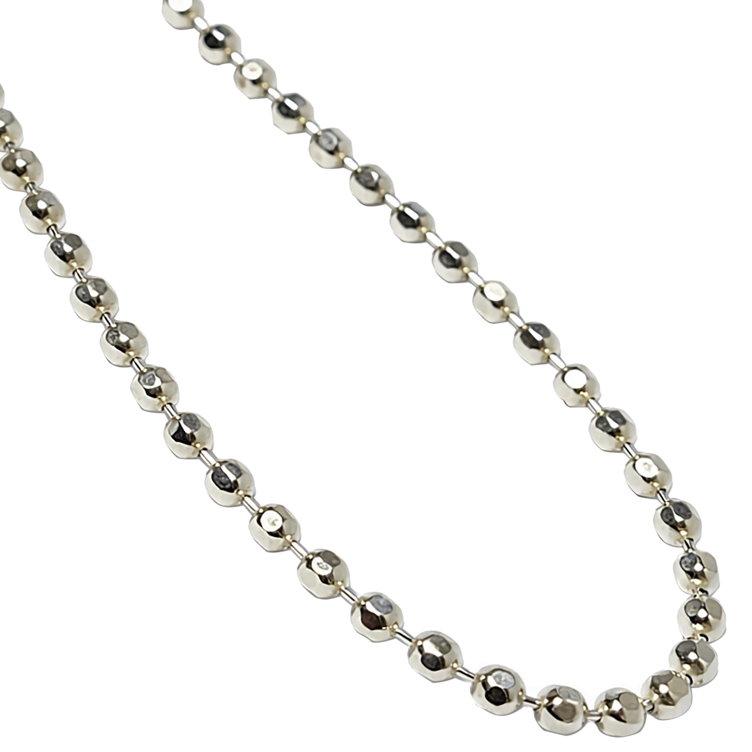 925 Cut Ball Chain, 2mm Thickness, 55cm - 60cm Length, Multi-faceted Cut Ball, Mirror Ball, Sparkling, Shiny, Mirror Finish, Diamond Cut,