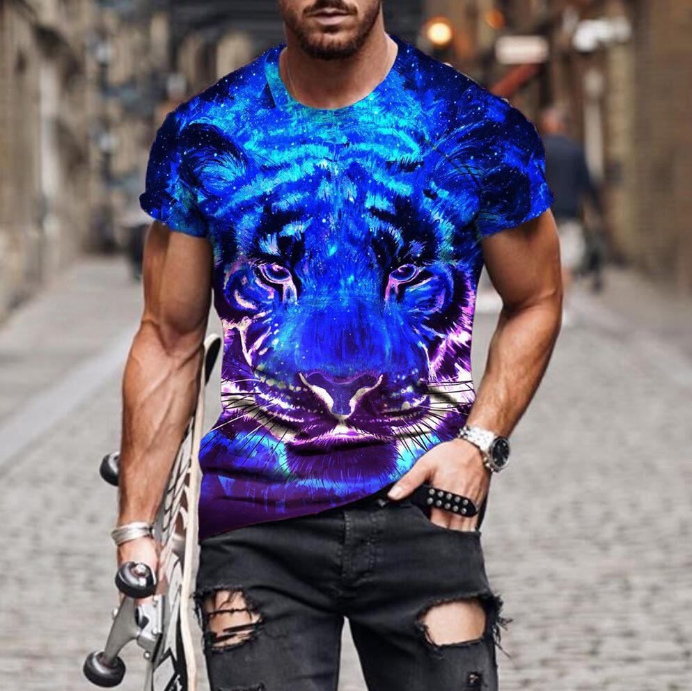 

Summer Fashion Short Sleeve T-Shirt 3D Print Tee 6XL