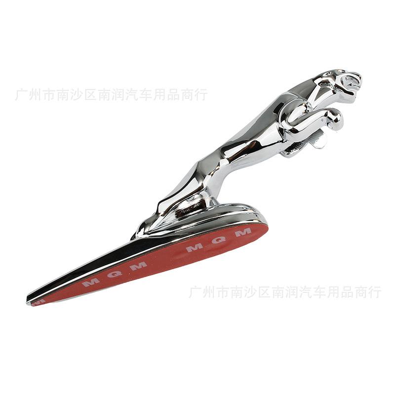 JAGUAR Motorhaubenfigur Springende Katze Abzeichen Kompatibel für XJ XF F-TYPE Front Motorhaubenemblem Auto Motorhauben Dekoration 2