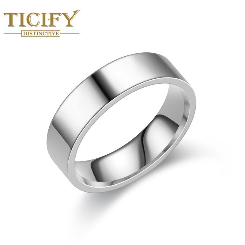 

Простое 6 мм простое кольцо из титановой стали, женское, европейское и американское модное мужское кольцо 13 белый